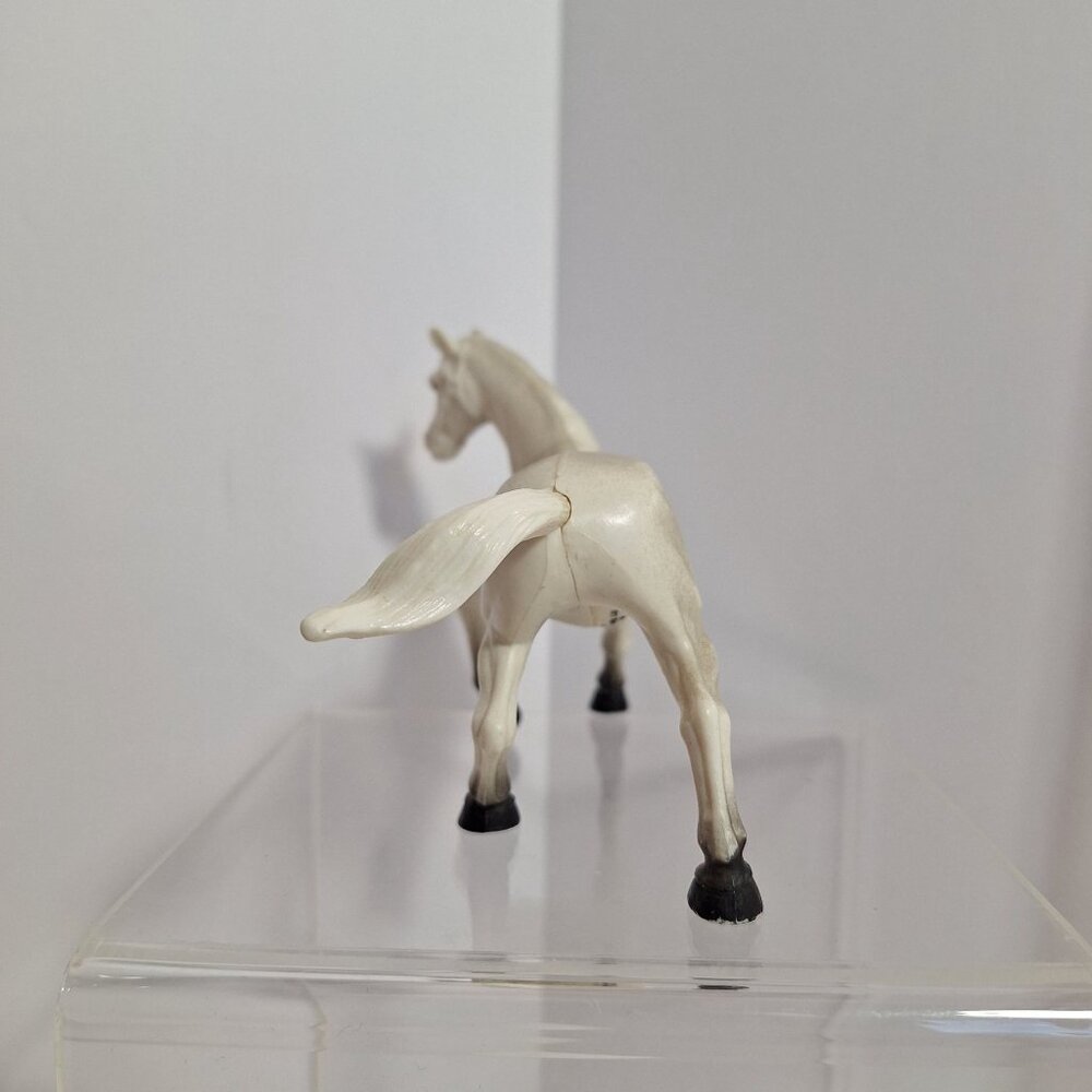 Popak New Ray Hollow White Horse With Black Socks Feet 5 In X 3.5 In Pony - Picture 8 of 9